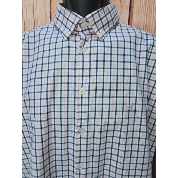 Givenchy Mens Modern Fit Long Sleeve Plaid Shirt Large - Picture 3 of 8